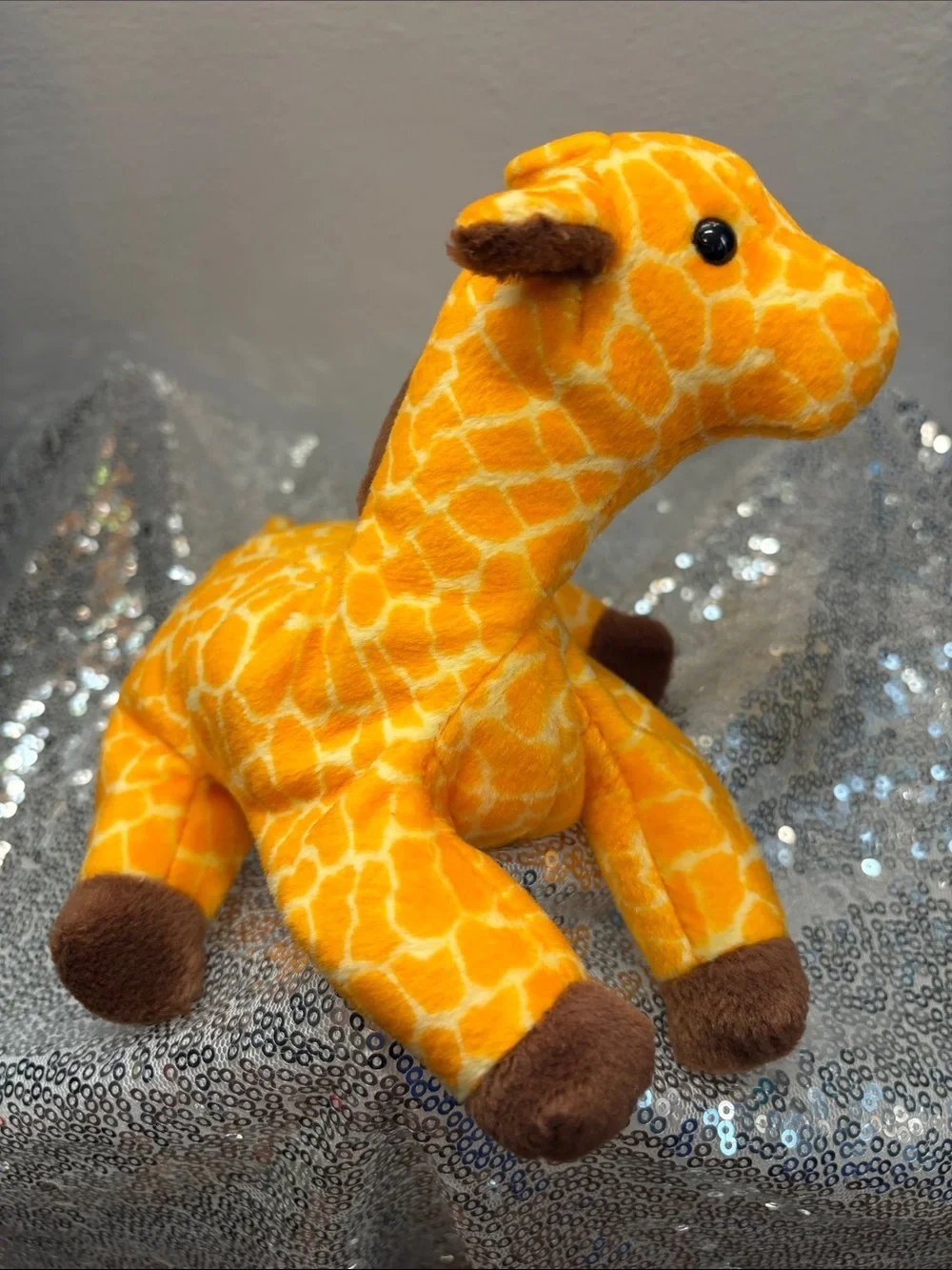 NWT Ty Twigs the Giraffe Plush Beanie Baby Toy - Orange